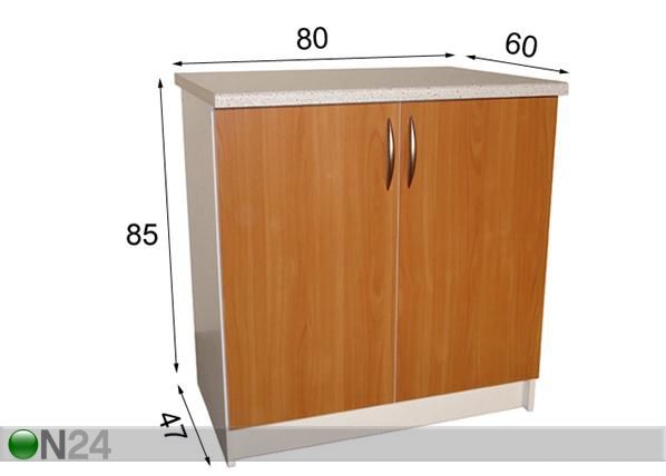 Keittiökaappi 80 cm mitat