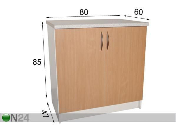Keittiökaappi 80 cm mitat