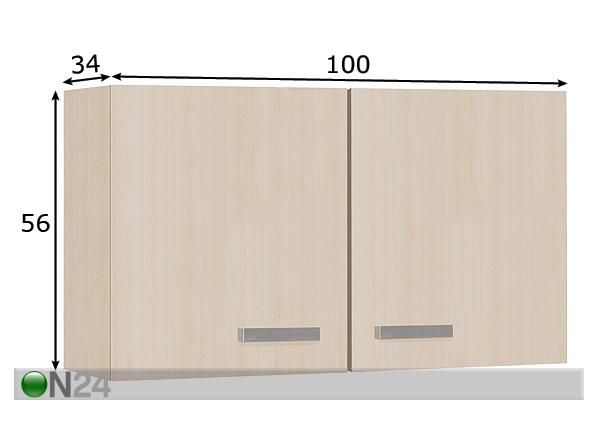 Keittiökaappi FRANKFURT, ylä mitat