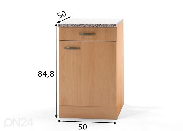 Keittiökaappi KLASSIK 50 mitat