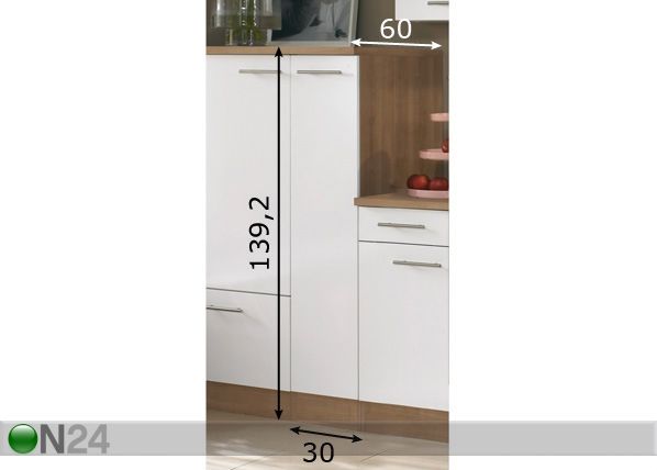 Keittiökaappi MADRAS mitat