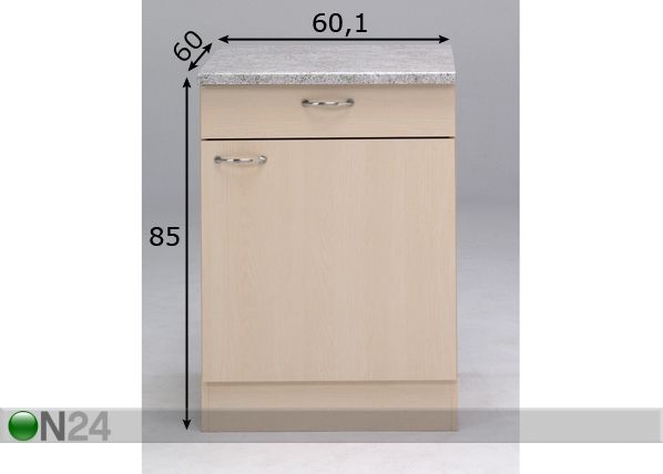 Keittiökaappi MINIMA mitat