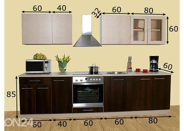 Keittiökalusteet Kaisa 2 UK 300 cm mitat