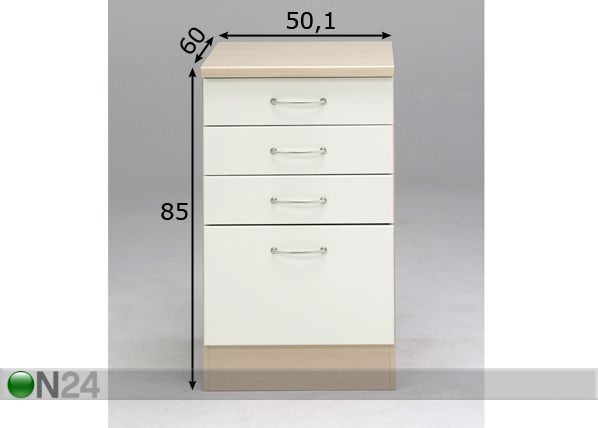 Keittiölaatikosto MINIMA mitat