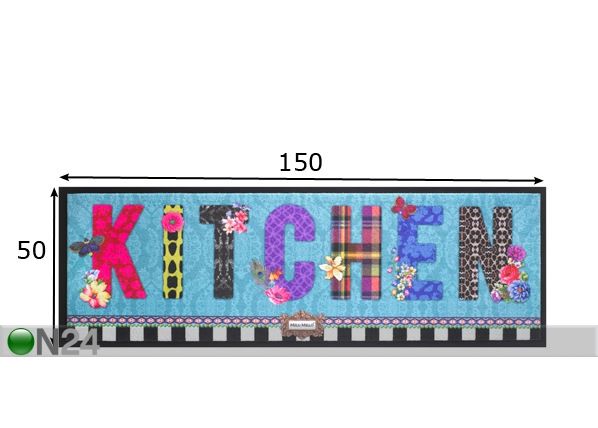 Keittiömatto MELLI MELLO LIZA 50x150 cm mitat