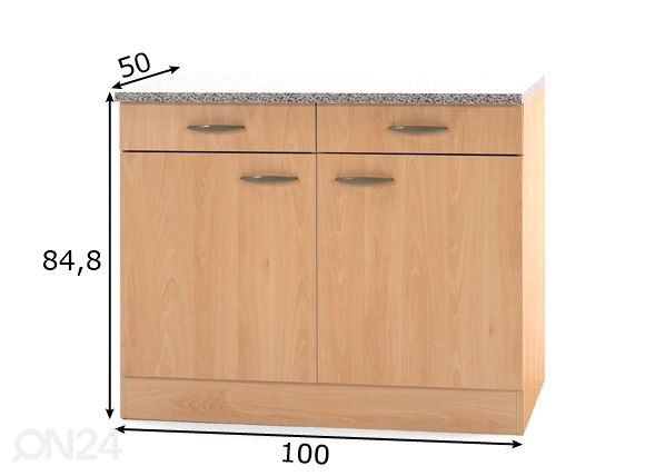 Keittiön alakaappi 100 cm mitat