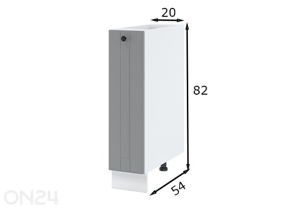 Keittiön alakaappi 20 cm mitat