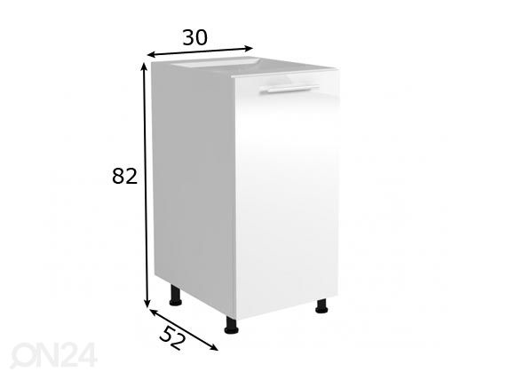 Keittiön alakaappi 30 cm mitat