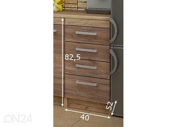 Keittiön alakaappi 40 cm mitat
