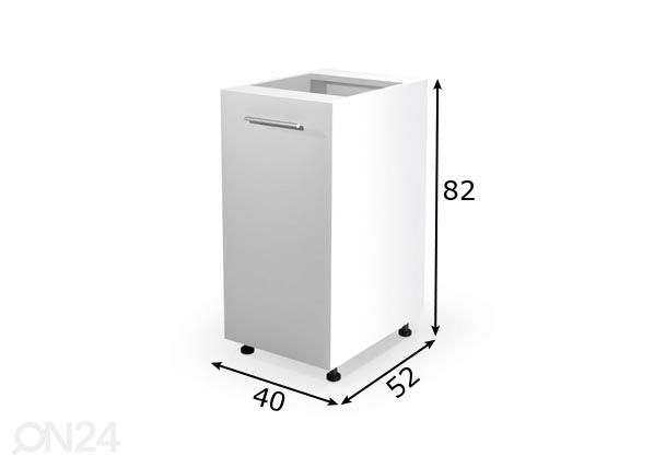 Keittiön alakaappi 40 cm mitat