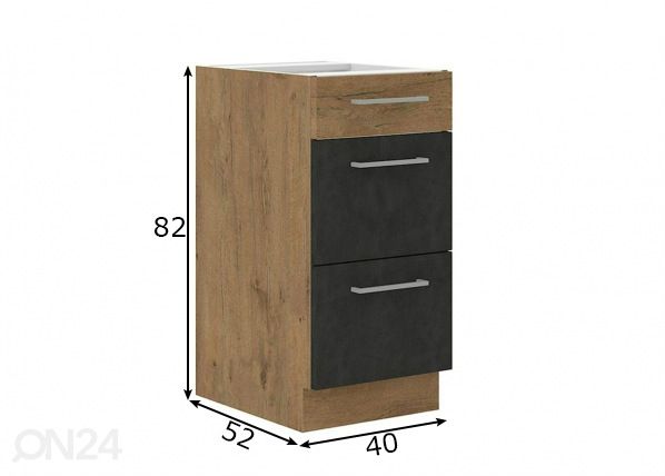 Keittiön alakaappi 40 cm mitat