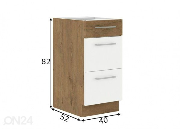 Keittiön alakaappi 40 cm mitat