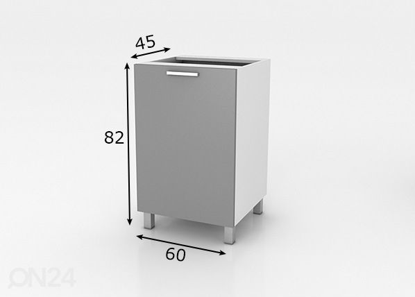 Keittiön alakaappi 60 cm mitat