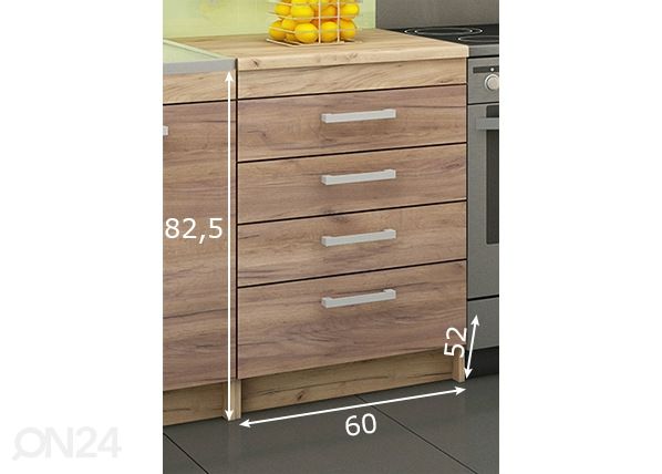 Keittiön alakaappi 60 cm mitat