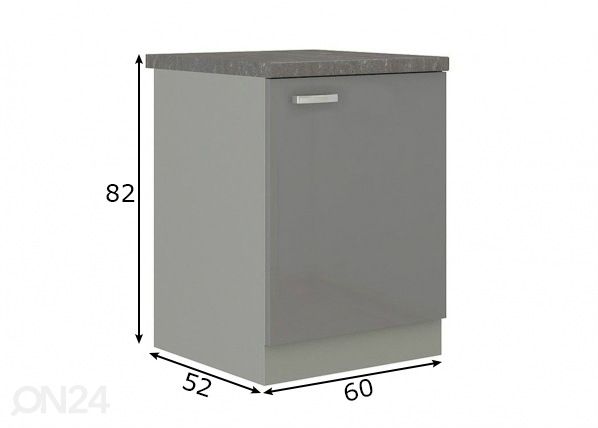 Keittiön alakaappi 60 cm mitat