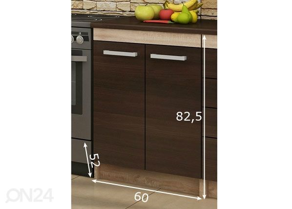 Keittiön alakaappi 60 cm mitat