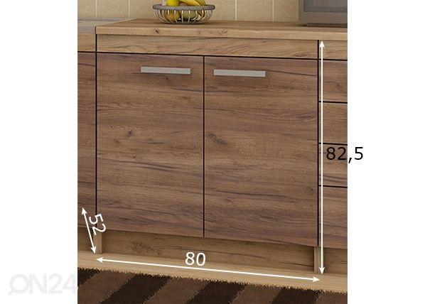 Keittiön alakaappi 80 cm mitat