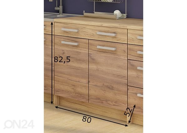 Keittiön alakaappi 80 cm mitat