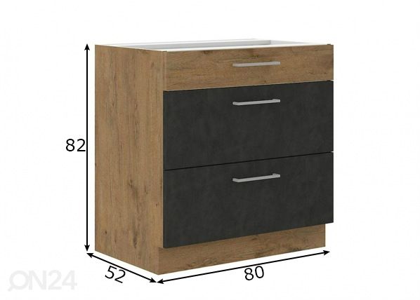 Keittiön alakaappi 80 cm mitat