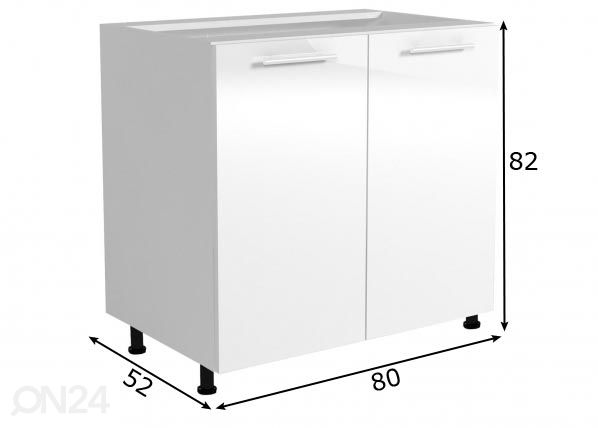 Keittiön alakaappi 80 cm mitat