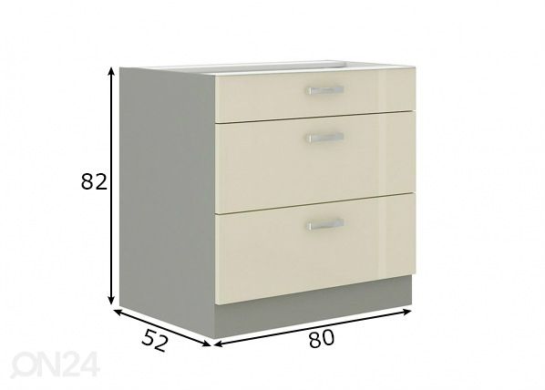 Keittiön alakaappi 80 cm mitat