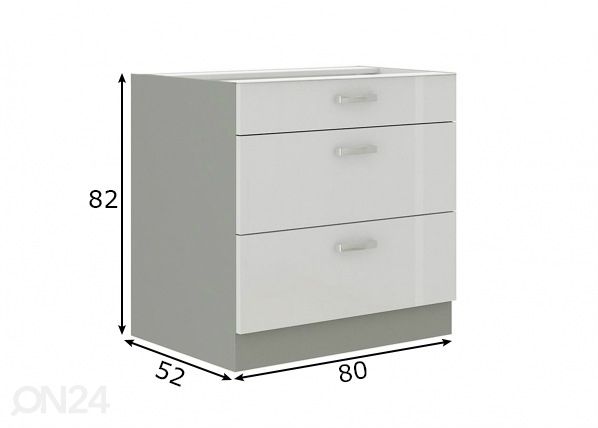 Keittiön alakaappi 80 cm mitat