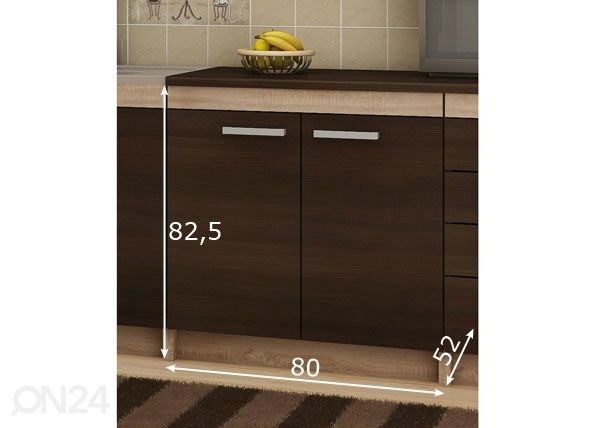 Keittiön alakaappi 80 cm mitat