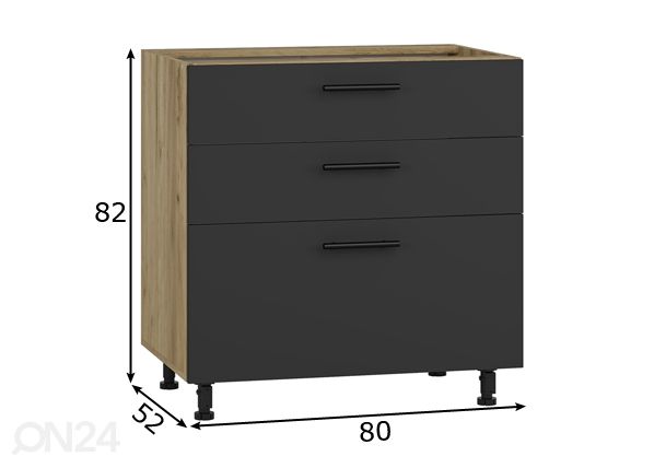 Keittiön alakaappi 860 cm mitat