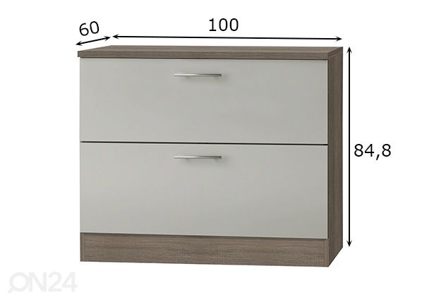 Keittiön alakaappi Arta 100 cm mitat