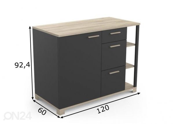 Keittiön alakaappi Atelier mitat