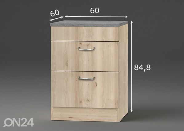 Keittiön alakaappi Elba 60 cm mitat