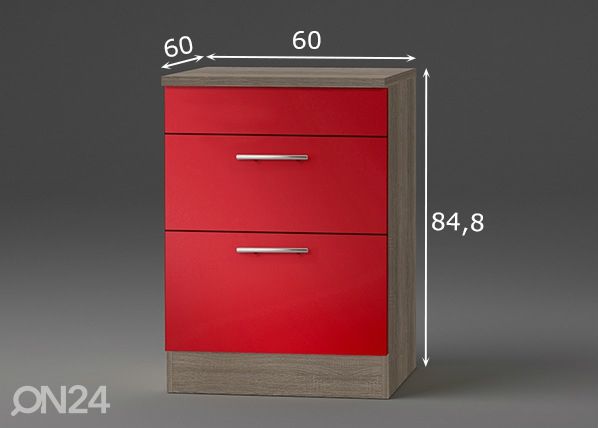 Keittiön alakaappi Imola 60 cm mitat