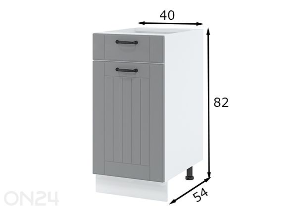 Keittiön alakaappi laatikolla 40 cm mitat