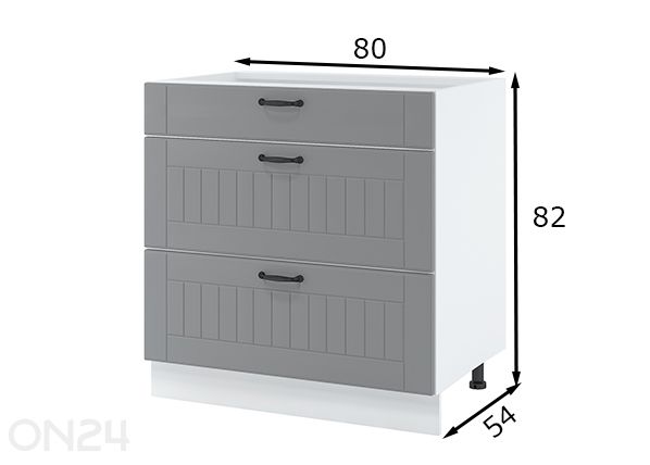Keittiön alakaappi laatikolla 80 cm mitat
