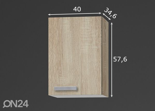 Keittiön alakaappi Neapel 40 cm mitat