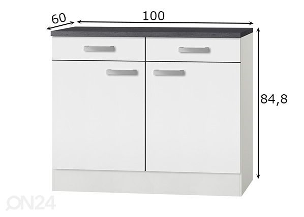 Keittiön alakaappi Oslo 100 cm mitat