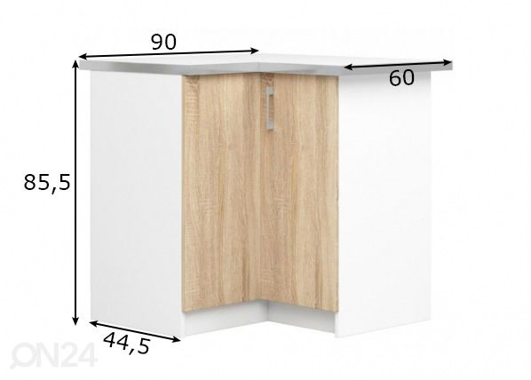 Keittiön alakaappi S90/90N mitat