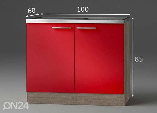 Keittiön allaskaappi Imola 100 cm mitat