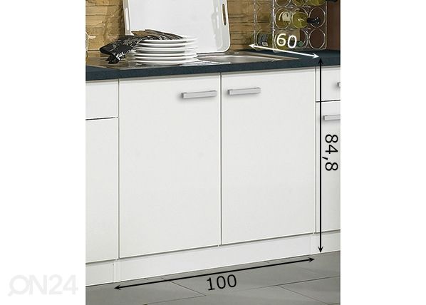 Keittiön allaskaappi Oslo 100 cm mitat