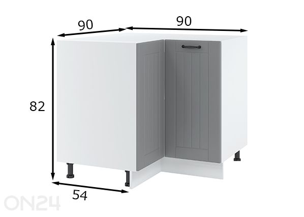 Keittiön kulmakaappi 90x90 cm mitat
