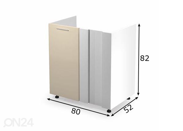 Keittiön kulmakaappi tiskialtaalle 100 cm mitat