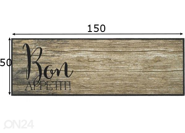Keittiön matto Cook & Wash Wood Bon Appetit mitat