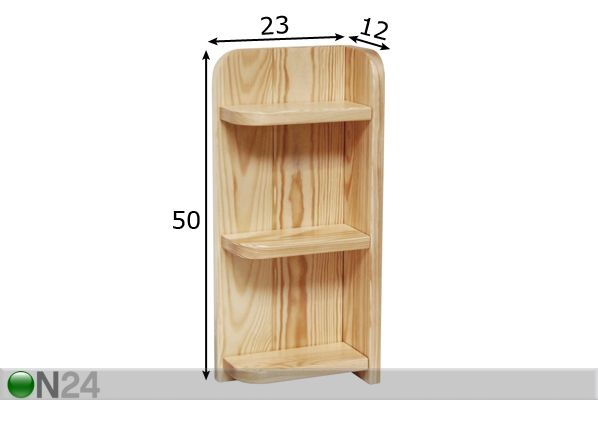 Keittiön nurkkahylly, vasen mitat