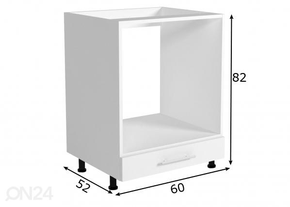 Keittiön uunikaappi 60 cm mitat