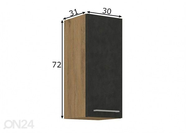 Keittiön yläkaappi 30 cm mitat