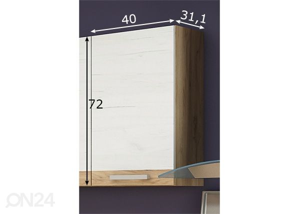 Keittiön yläkaappi 40 cm mitat