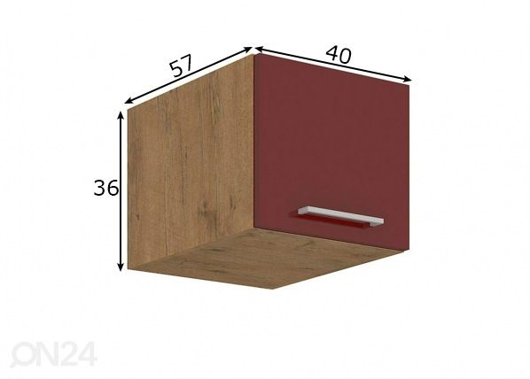 Keittiön yläkaappi 40 cm mitat