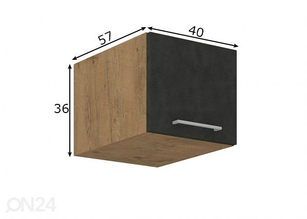 Keittiön yläkaappi 40 cm mitat