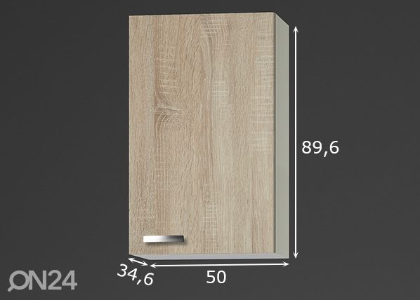 Keittiön yläkaappi 50 cm mitat