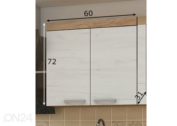 Keittiön yläkaappi 60 cm mitat